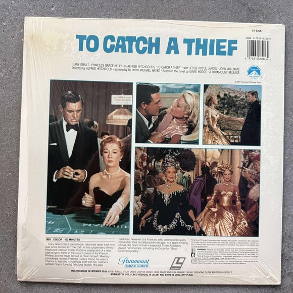 “TO CATCH A THIEF” EXTENDED PLAY LASERDISC LD (1955) ALFRED HITCHCOCK - Picture 2 of 3